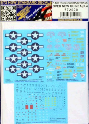 HGW 572020 Decals P-47D Thunderbolt 58th FG o.N.Guinea 4 1/72