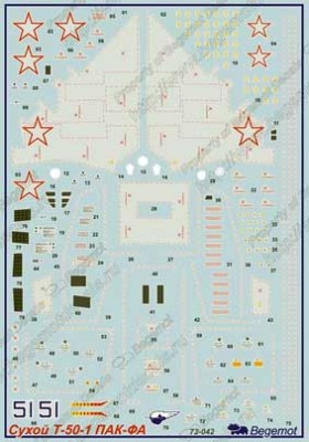 Begemot Decals 72-042 Сухой Т-50-1 ПАК-ФА 1/72