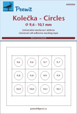 Peewit PW-M00006 Universal mask - Circles (9,6 - 10,1 mm)