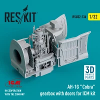 Reskit RSU32136 AH-1G 'Cobra' gearbox w/ doors (ICM) 3D Print 1/32