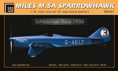Sbs Model M7031 Miles M.5A Sparrowhawk 'Schlesinger Race' 1/72
