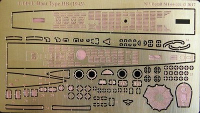 NH Detail NHM144001 Type IIB U-Boat 1943 (U-Boot/U-Boat/U Boat/U Boot/Submarines) 1/144