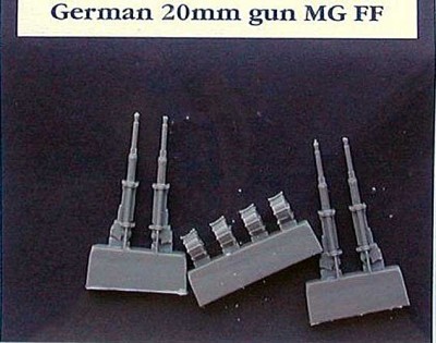 Aires 4061 German 20mm guns MG FF 1/48
