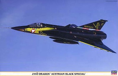 Hasegawa 09888 J35O Draken &quot;Austrian Black Special&quot; 1/48