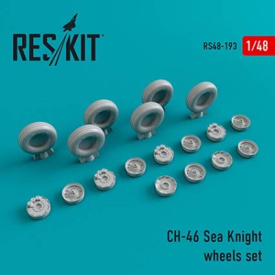 Reskit RS48-0193 CH-46 Sea Knight wheel set (ACAD) 1/48