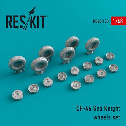 Reskit RS48-0193 CH-46 Sea Knight wheel set (ACAD) 1/48