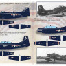 Print Scale 72-432 Blue CAG SPADS. Carrier Air Group CO AD Skyraiders 1/72