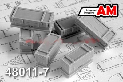 Advanced Modeling AMC 48011-7 Тара НАР С-5 (в комплекте шесть ящиков для НАР). 1/48