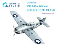Quinta Studio QD48006 F4F-4 Wildcat (HobbyBoss) 3D Декаль интерьера кабины 1/48