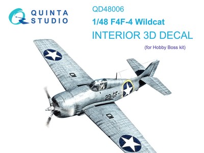 Quinta Studio QD48006 F4F-4 Wildcat (HobbyBoss) 1/48