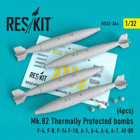 Reskit 32344 Mk.82 Thermally Protected bombs (4 pcs.) 1/32