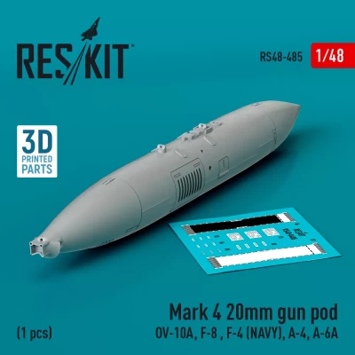 Reskit 48485 Mark 4 20mm gun pod 1/48