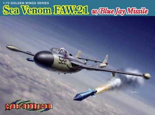Dragon 5108 DH 112 Sea Venom FAW. 21 (w/"Blue Jay" - Firestreak AA missles) 1/72