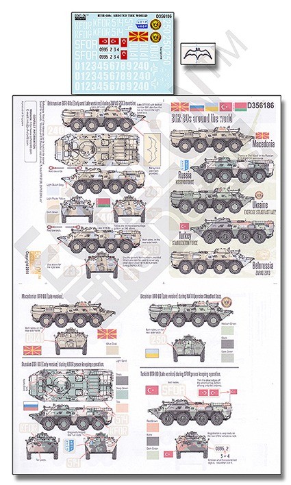 Echelon FD D356186 Soviet BTR-80s Around the World. Macedonia, Ukraine, Belorussia, Turkey, Russian Kosovo Force 1/35