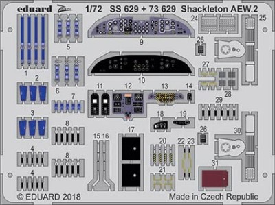 Eduard 73629 Shackleton AEW.2 cokpit interior 1/72