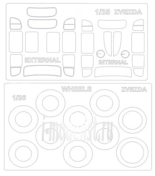 KV models 35017 Тайфун ВДВ 4x4 K-4386 (ZVEZDA #3648) 1/35