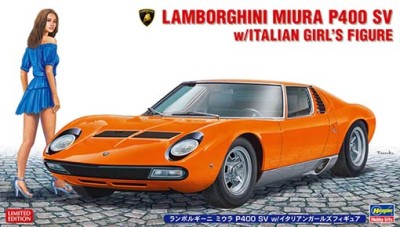 Hasegawa 20423 Автомобиль Lamborghini Miura P400 SV w/Italian Girls Figure 1/24