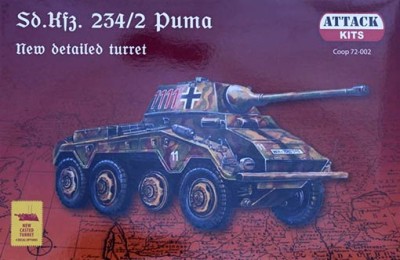 Attack Hobby C72002 Sd.Kfz.234/2 'PUMA' (incl. figure &amp; barrel) 1/72