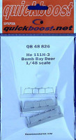 QuickBoost QB48826 He 111H-3 bomb bay door (ICM) 1/48