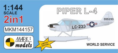 Mark 1 Models MKM-144157 Piper L-4 'World Service' (2-in-1) 1/144