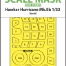 Art Scale 200-M32057 Hawker Hurricane Mk.IIB wheels and canopy frame paint masks (outside only) 1/32
