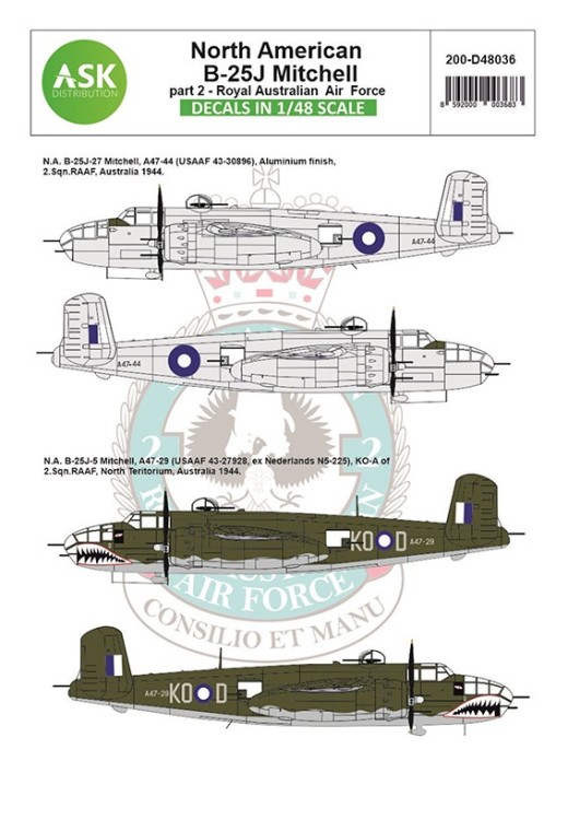 Art Scale 200-D48036 North-American B-25J Mitchell part 2 1/48