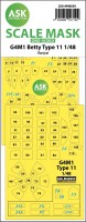 Art Scale 200-M48059 Mitsubishi G4M1 'Betty' Type 11 canopy frame paint mask (outside only) 1/48