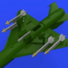 Eduard 672188 R-13M missiles w/ pylons for MiG-21 1/72