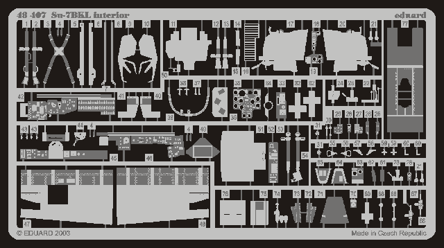Eduard 48407 Su-7BKL interior KOP