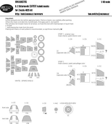 New Ware NWA-M0785 1/48 Mask IL-2 Shturmovik EXPERT (ZVE 4825)