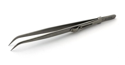 Jas 41201 Пинцет изогнутый 45° с фиксатором, 160 мм