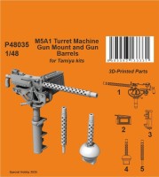 CMK P48035 M5A1 Turret MG Mount & Gun Barrels (TAM) 1/48