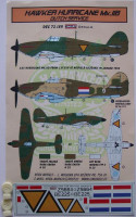 Kora Model DEC72189 Hawker Hurricane Mk.IIB Dutch serv. декали декали 1/72