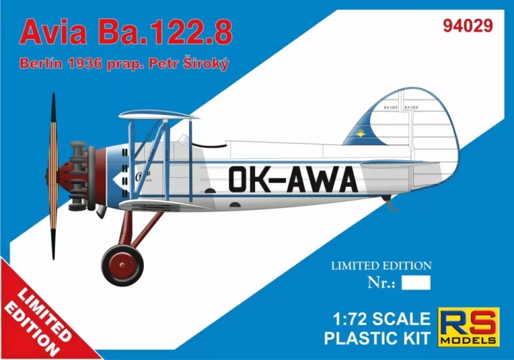 Rs Model 94029 Avia Ba.122 OK-AWA Berlin 1936 (P.Siroky) 1/72