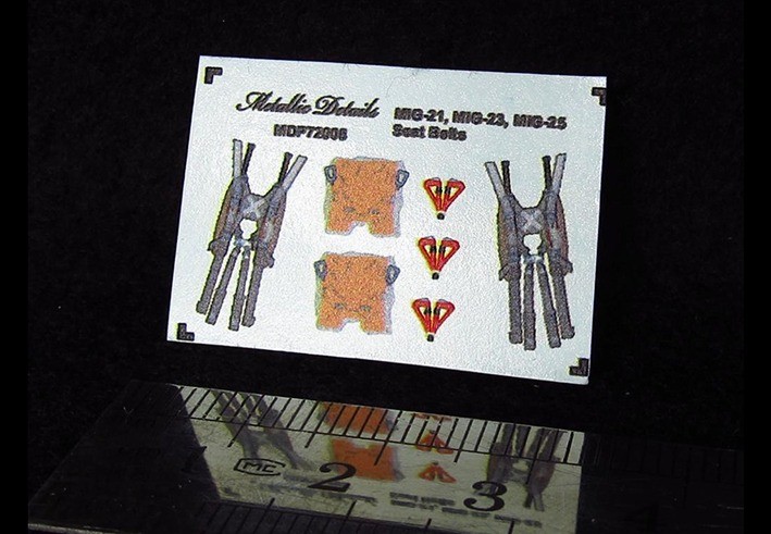 Metallic Details P72008 Mikoyan MiG-21, MiG-23, MiG-25 seatbelts 1/72