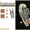 Metallic Details P72008 Mikoyan MiG-21, MiG-23, MiG-25 seatbelts 1/72