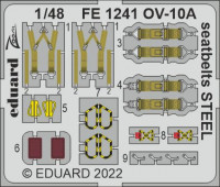 Eduard FE1241 OV-10A seatbelts STEEL (ICM) 1/48