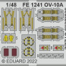 Eduard FE1241 OV-10A seatbelts STEEL (ICM) 1/48