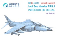 Quinta studio QDS-48343 Sea Harrier FRS.1 (Kinetic) (Малая версия) 3D Декаль интерьера кабины 1/48