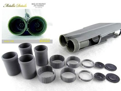 Metallic Details MDR4826 Mikoyan MiG-25RB/MiG-RBT Jet nozzles (designed to be used with ICM kits) 1/48