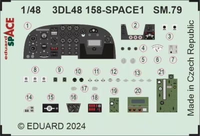Eduard 3DL48158 SM.79 SPACE (EDU) 1/48