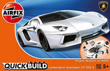 Airfix J6019 Автомобиль Lamborghini Aventador белый (сборка без клея) Б/М
