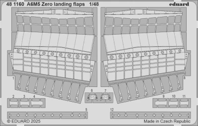 Eduard 481160 SET A6M5 Zero landing flaps (FINEM) 1/48