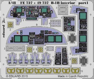 Eduard FE737 B-1B interior S.A.