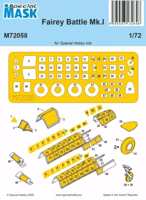 Special Hobby M72058 Mask for Fairey Battle Mk.I (SP.HOBBY) 1/72
