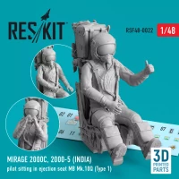Reskit F48022 Mirage 2000C, 2000-5 (INDIA) pilot sitting 1/48