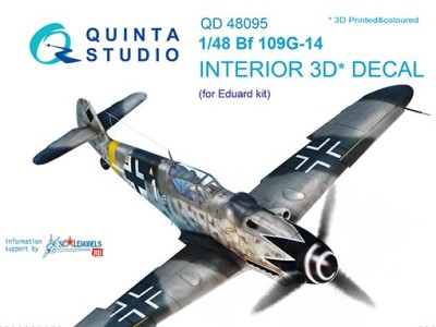 Quinta studio QD48095 Bf 109G-14 (для модели Eduard) 1/48