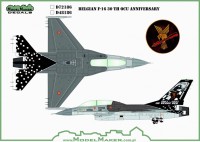 Model Maker Decals D48186 Belgian F-16 30th OCU anniversary. 1/48