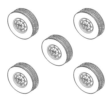 CMK 2021 Hummer wheels for REV 1/72