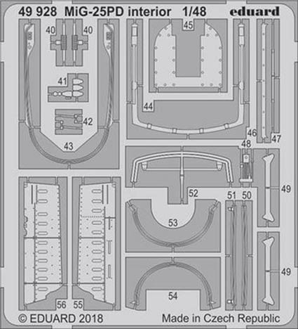 Eduard 49928 MiG-25PD interior 1/48